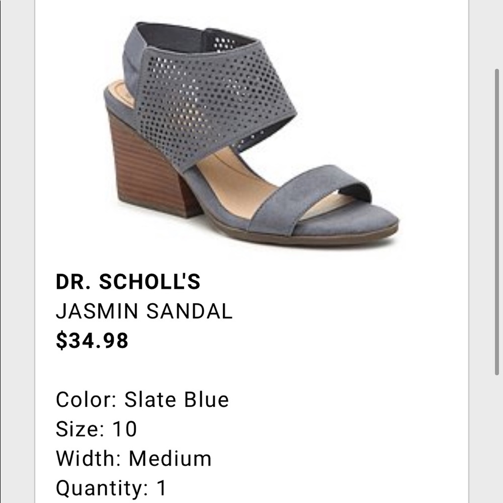 BRAND NEW Dr. Scholl's Shoes Women's Jasmin Sandal • Blue Microfiber